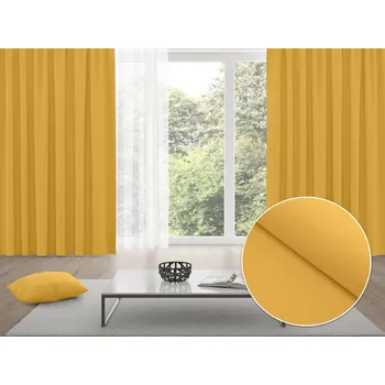 ubrus Zatemňovací závěs Blackout BKU-109 Hořčicový - šířka 270 cm 270x140 cm