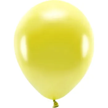 Latexové balónky metalické Eco - žluté 10ks 30cm