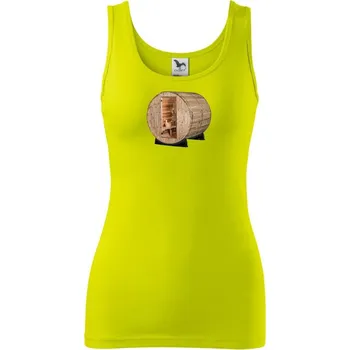 Dámské tričko Venkovní sauna z boku - Dámské tílko - XS ( Limetková )
