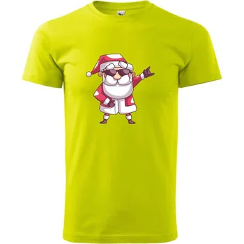 Santa rocker - Klasické pánské triko vyšší gramáže - S ( Limetková )