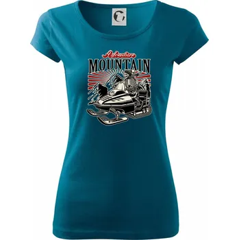 Dámské oblečení Sněžný skútr kostra - Dámské triko Pure - 3XL ( Petrolejová )