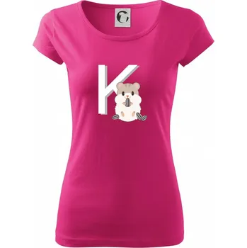 Dámské tričko Křeček - písmeno - Dámské triko Pure - XS ( Purpurová )