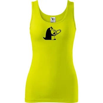 Dámské tričko Borec s pilou - Dámské tílko - L ( Limetková )