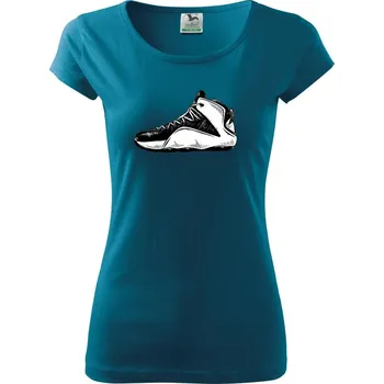 Dámské tričko Basketbalové boty - Dámské triko Pure - M ( Petrolejová )