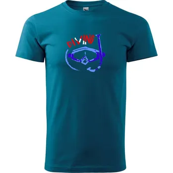 Pánské tričko Diving brýle šnorchl - Klasické pánské triko vyšší gramáže - 4XL ( Petrolejová )