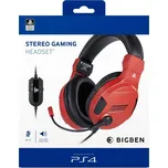 BigBen Stereo Headset V3 (PS4/PS5) - červená