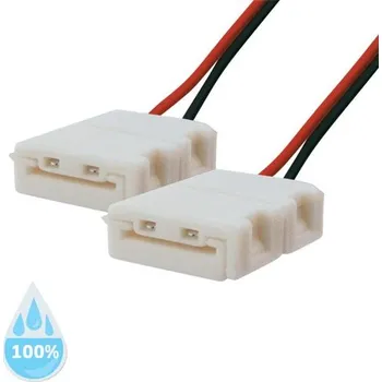 LED páska TIPA Spojka nepájivá pro LED pásek 3528, 2835 30,60LED/m 8mm s vodičem, voděodolný IP68