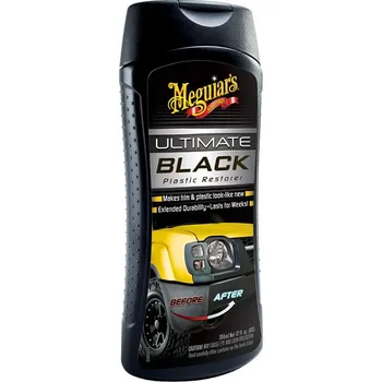 Čistič plastových dílů Meguiar's Ultimate Black Plastic Restorer - oživovač a ochrana nelakovaných plastů v exteriéru i interiéru 355 ml