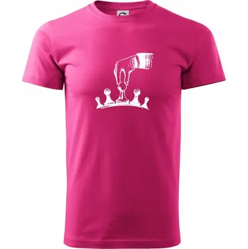 Pánská móda Šachy - ruka - Klasické pánské triko vyšší gramáže - XL ( Purpurová )