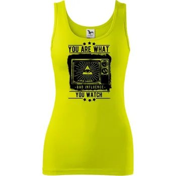 Dámské tričko You Are What You Watch - Dámské tílko - XS ( Limetková )