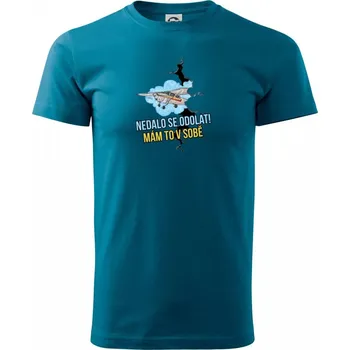 Pánské tričko Nedalo se odolat, mám to v sobě cesna - Klasické pánské triko vyšší gramáže - S ( Petrolejová )