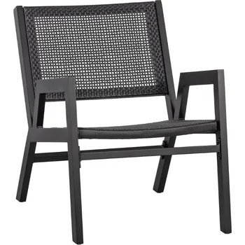 WOOOD Černé kovové zahradní křeslo Peg