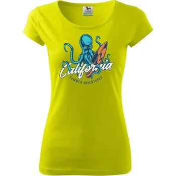 Dámské tričko Summer adventures California - Dámské triko Pure - M ( Limetková )