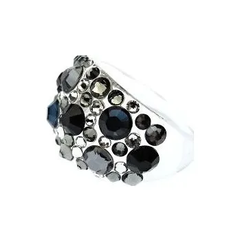 Prsten Prsten se Swarovski křišťály tmavý 3 - druhá nejvěší velikost