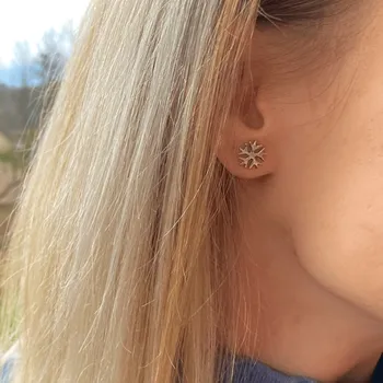 Náušnice BRUNOshop.cz VLOČKY stříbrná