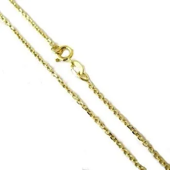 Řetízek Zlatý řetízek pevný vhodný i pro těžší přívěsky 1mm 1,60g 42cm Zlato 14k(585/1000)
