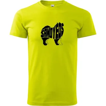 Samojed - Klasické pánské triko vyšší gramáže - XS ( Limetková )