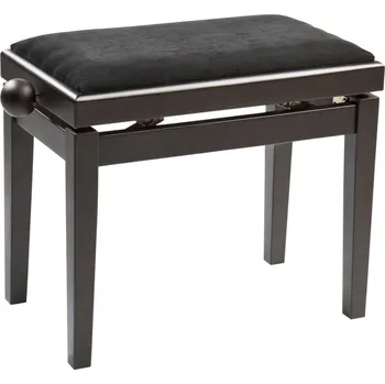 Klavírní stolička a lavice Melody adjustable piano bench Satin Rosewood Black Leather
