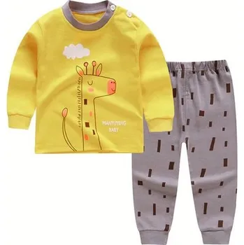 Čína Chlapecká bavlněná pyžámka s různými motivy Motiv: žirafa, Velikost: 80 (12-18 m)