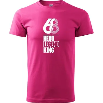 Pánská móda Hero, Legend, King x Queen 1968 - Klasické pánské triko vyšší gramáže - M ( Purpurová )