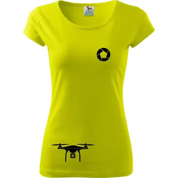 Dámské tričko Q Dron - Dámské triko Pure - M ( Limetková )