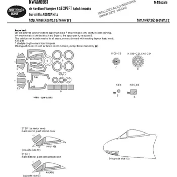 Plastikový model 1/48 Mask de Havilland Vampire F.3 EXPERT (AIRFIX)