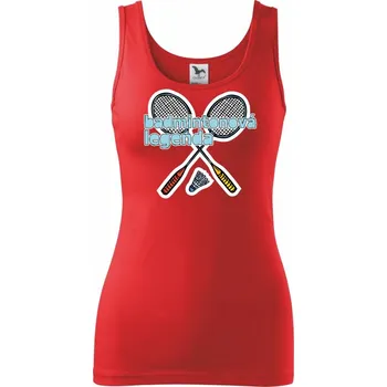 Dámské tričko Badmintonová legenda - Dámské tílko - XS ( Červená )