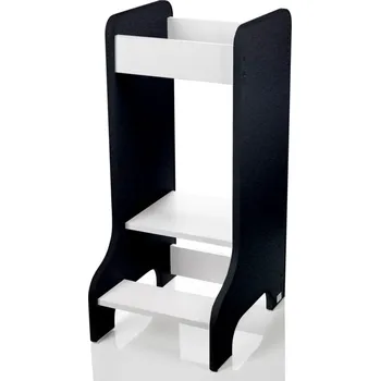 Jídelní židlička Učící věž Littleup Kids Helper KH-220 Barva: Black/White