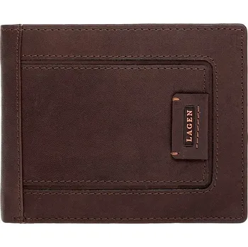 Pánská hnědá kožená peněženka - LAGEN (Pánská kožená peněženka LAGEN)