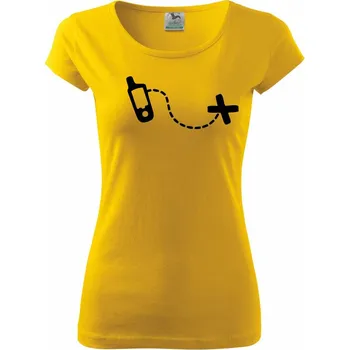 Dámské tričko Gps cache - Dámské triko Pure - XS ( Žlutá )