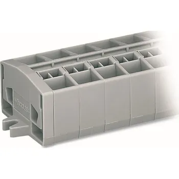 WAGO Svorka 264-204 4vodičová Bez tlačítka S upevňovacími přírubami, šedá 264-204
