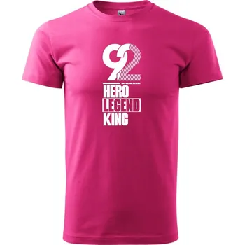 Pánská móda Hero, Legend, King x Queen 1992 - Klasické pánské triko vyšší gramáže - S ( Purpurová )