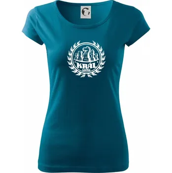 Král šachu - Dámské triko Pure - S ( Petrolejová )