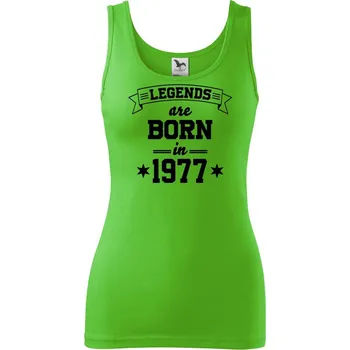 Dámské tričko Legends are born in 1977 - Dámské tílko - S ( Apple Green )