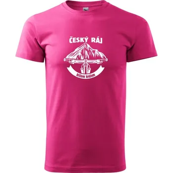 Pánská móda Český ráj křížem krážem - Klasické pánské triko vyšší gramáže - XL ( Purpurová )