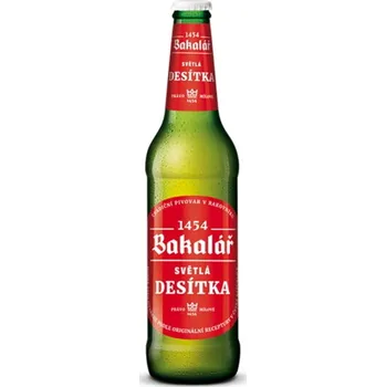 Pivo Bakalář Desítka světlá 10° 0,5 l