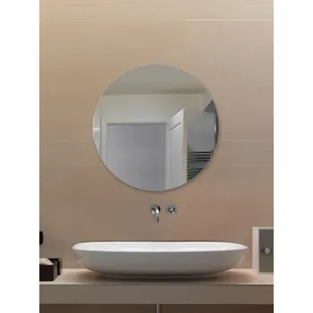 Zrcadlo PURE RONDE kulaté zrcadlo na chodbu do předsíně nástěnné Ø 50 cm s leštěnou hranou do koupelny na zeď 710-167