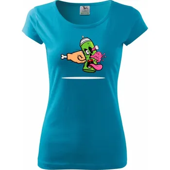 Dámské tričko Prázdný sprej - Dámské triko Pure - S ( Světlý tyrkys )