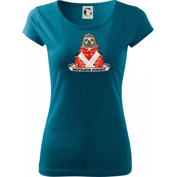 Dámské tričko Napoleon domácí lenochod - Dámské triko Pure - M ( Petrolejová )