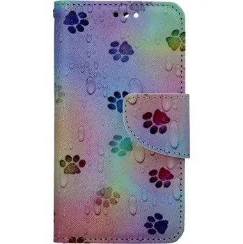 Pouzdro na mobilní telefon Pouzdro iPhone 13 mini knížkové Tlapky (kryt neboli obal na iPhone 13 mini)