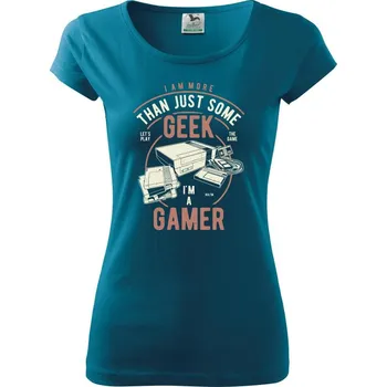 Dámské tričko Geek Gamer - Dámské triko Pure - 2XL ( Petrolejová )