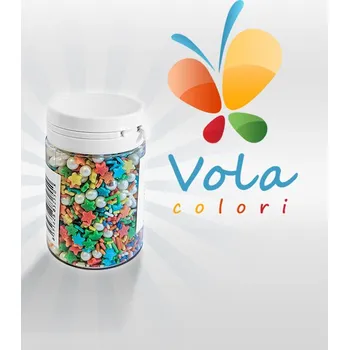 Jedlá dekorace na dort Cukrový mix barevný hvězdičky a kuličky 50 g/sáček