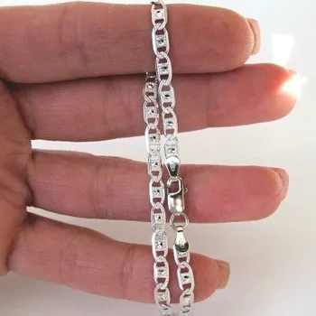 Náramek Stříbrný náramek destičkový zdobený 3,6mm Rhodium 18cm Stříbro 925/1000