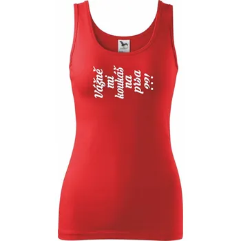 Dámské oblečení Vážně mi koukáš na prsa? - Dámské tílko - XS ( Červená )