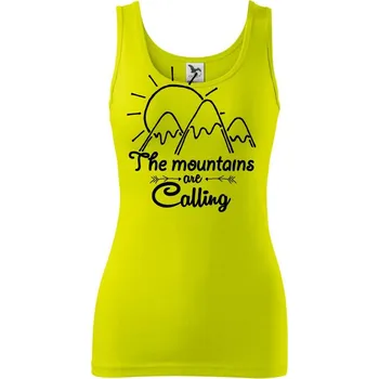 Dámské tričko The mountains are calling - Dámské tílko - 2XL ( Limetková )