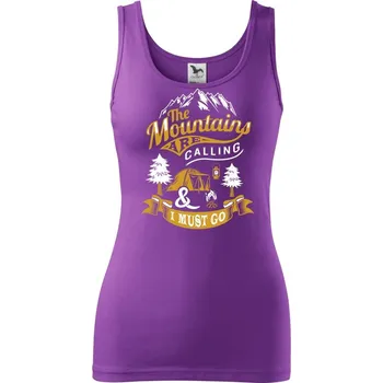 Dámské tričko The Mountains are Calling Camping - Dámské tílko - 2XL ( Fialová )