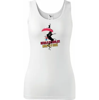 Dámské tričko Nedalo se odolat, mám to v sobě paragliding - Dámské tílko - XL ( Bílá )