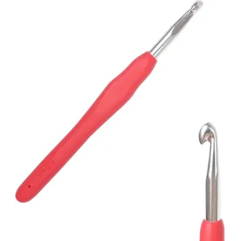 Rybářský háček Háček s pogumovanou ručkou 6mm červený