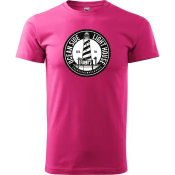 Pánská móda Ocean Side Light House - Klasické pánské triko vyšší gramáže - 2XL ( Purpurová )