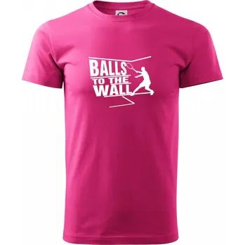 Pánská móda Balls to the Wall squash - Klasické pánské triko vyšší gramáže - M ( Purpurová )
